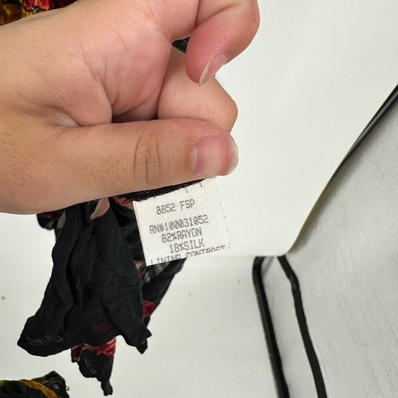 NEW Citron Silk Maxi Dress and Jacket Floral Print Velvet Beaded Fall - Picture 9 of 15